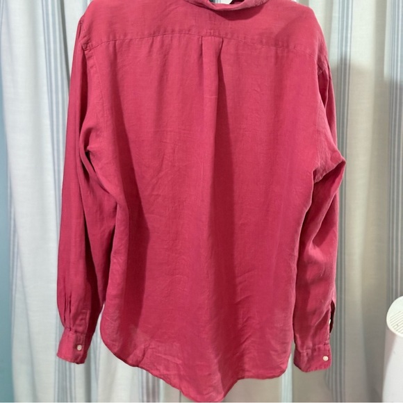 2/$20  Ralph Lauren Men's Casual Button Down linin Deep Red - Picture 3 of 5